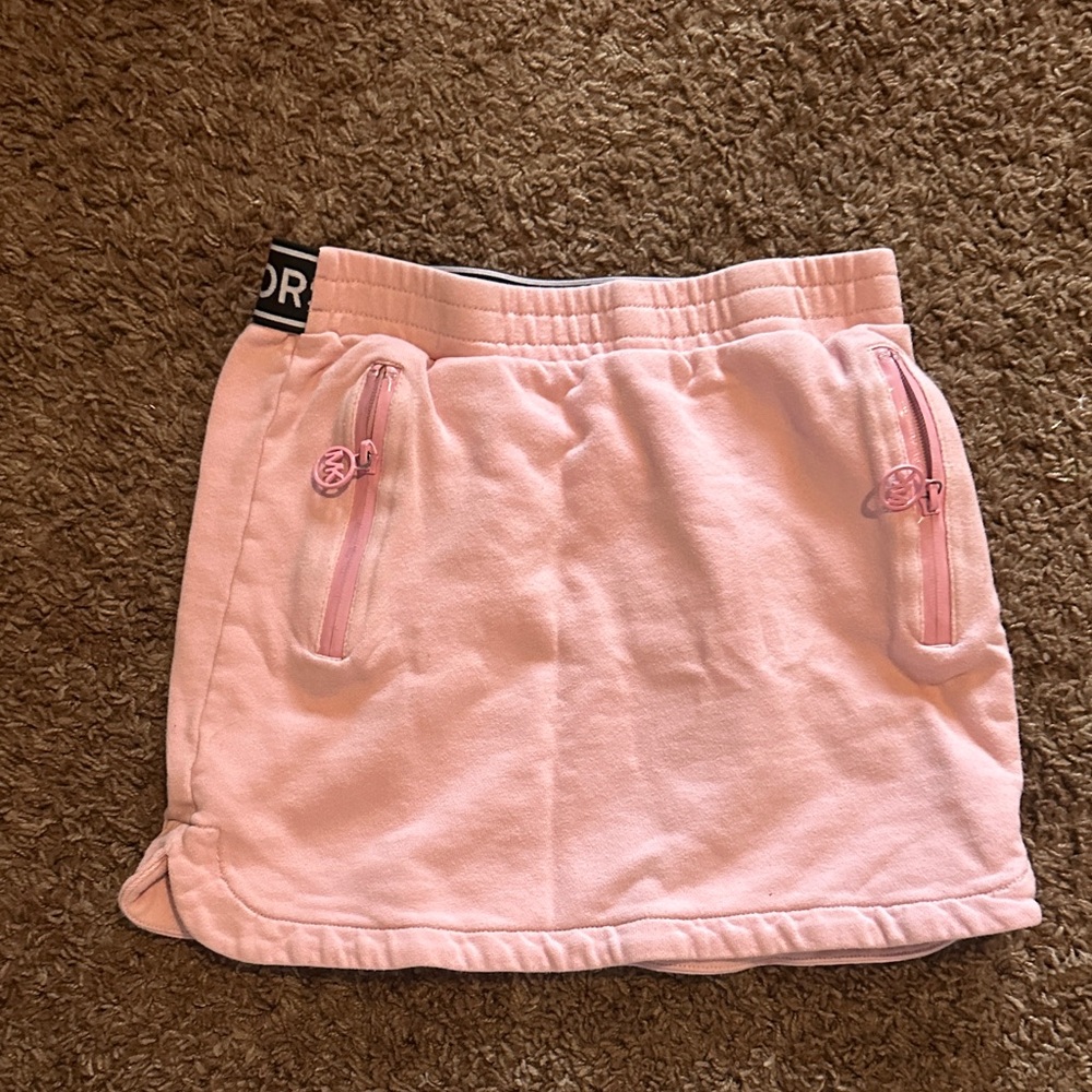 Michael Kors Light Pink Kids Skirt with Zipper Details
